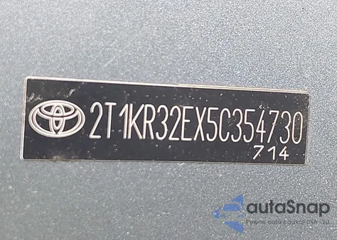 2005 Toyota Matrix Xr из США, поврежденный, VIN 2T1KR32EX5C354730